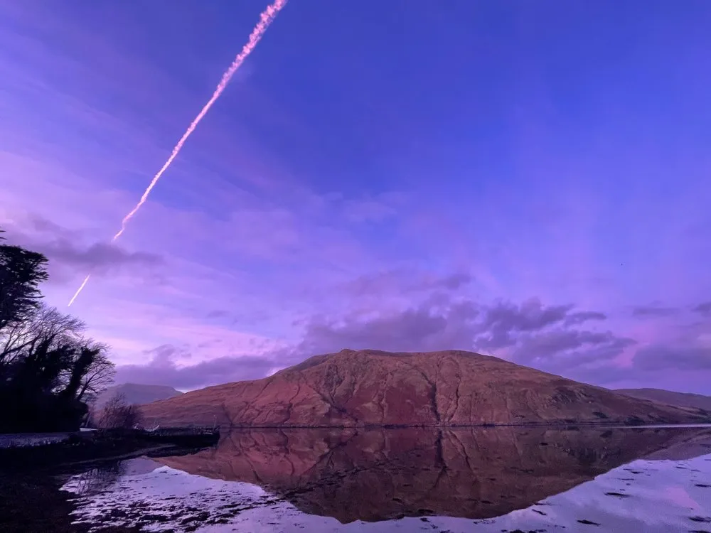 Ireland violet sky