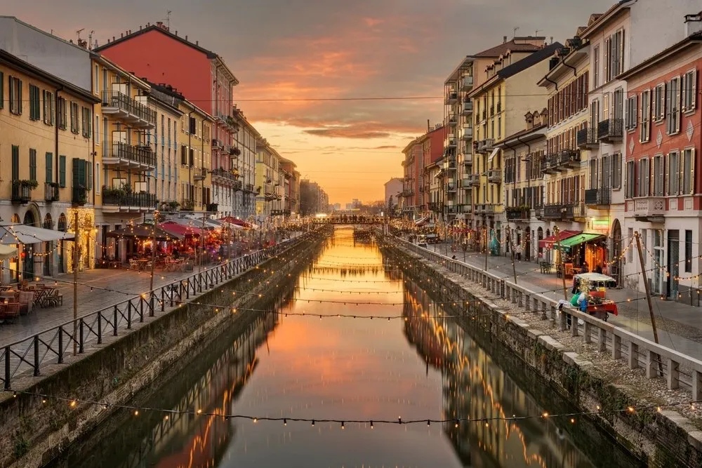 Sunset at Naviglio Grande, Milan
